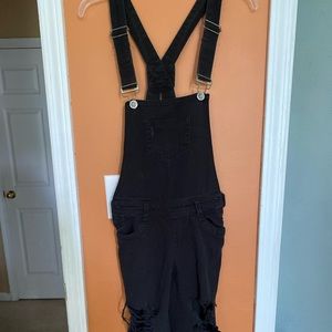 Black overall jeans